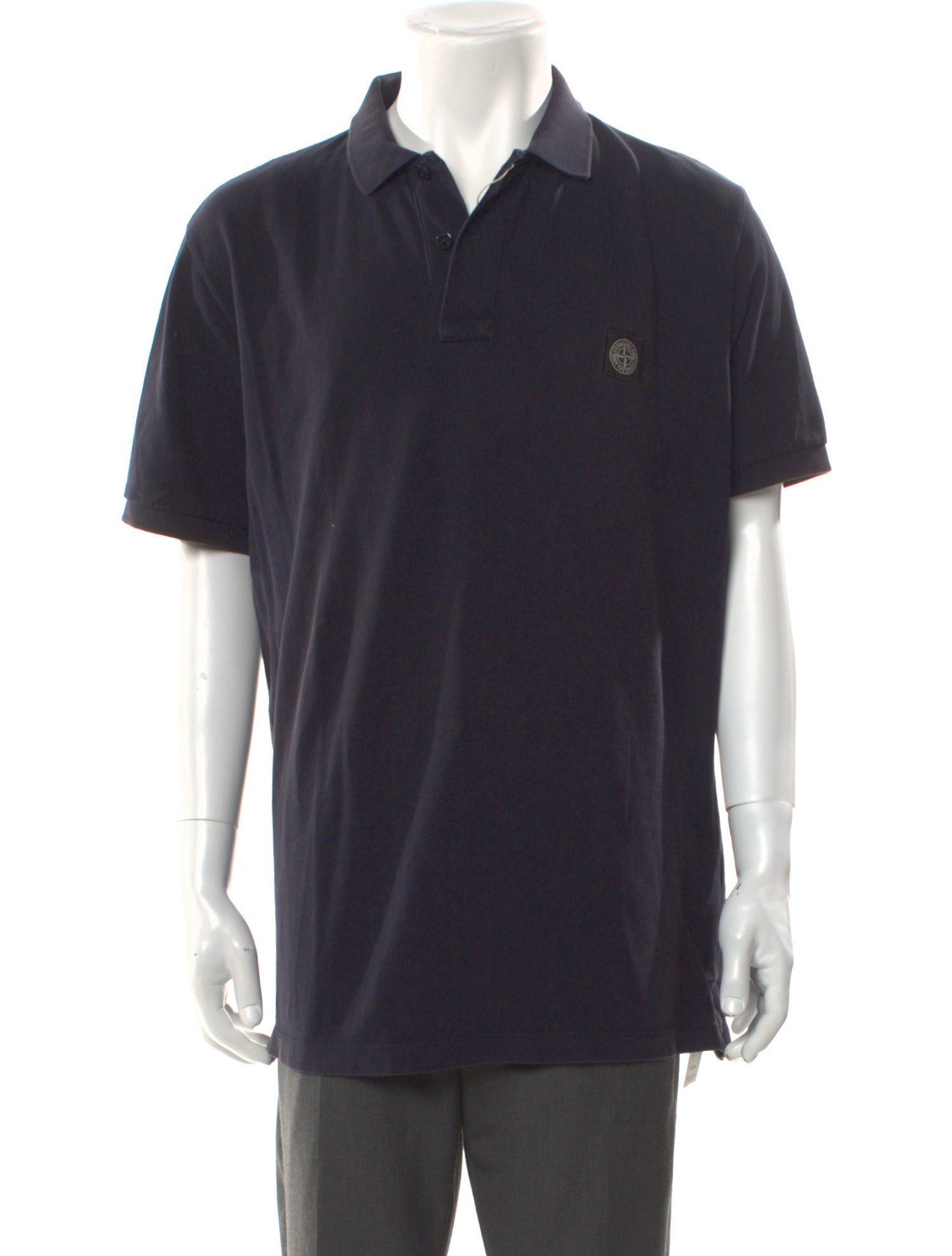 Stone Island Collar Short Sleeve Polo Shirt