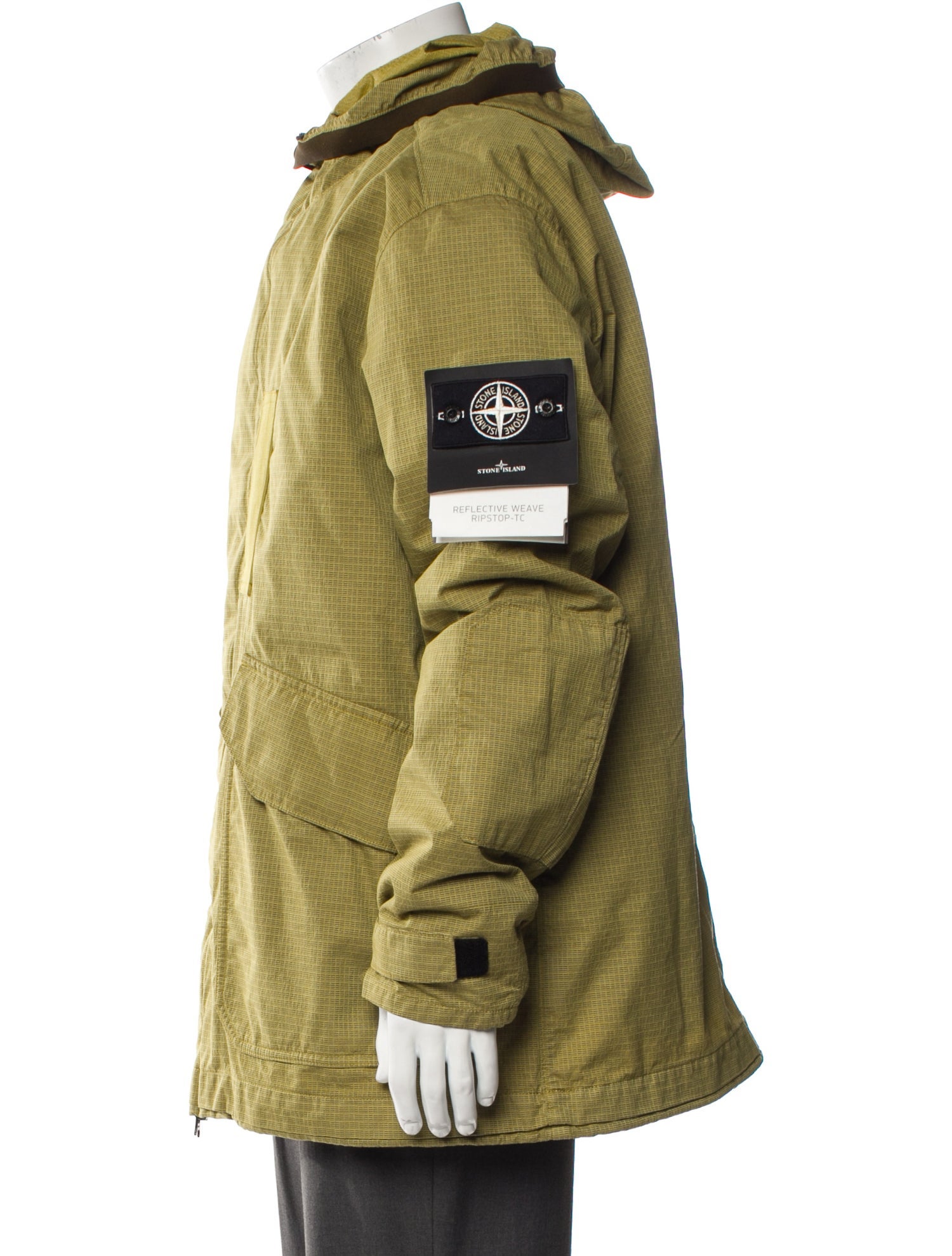 Stone Island Plaid Print Parka w/ Tags
