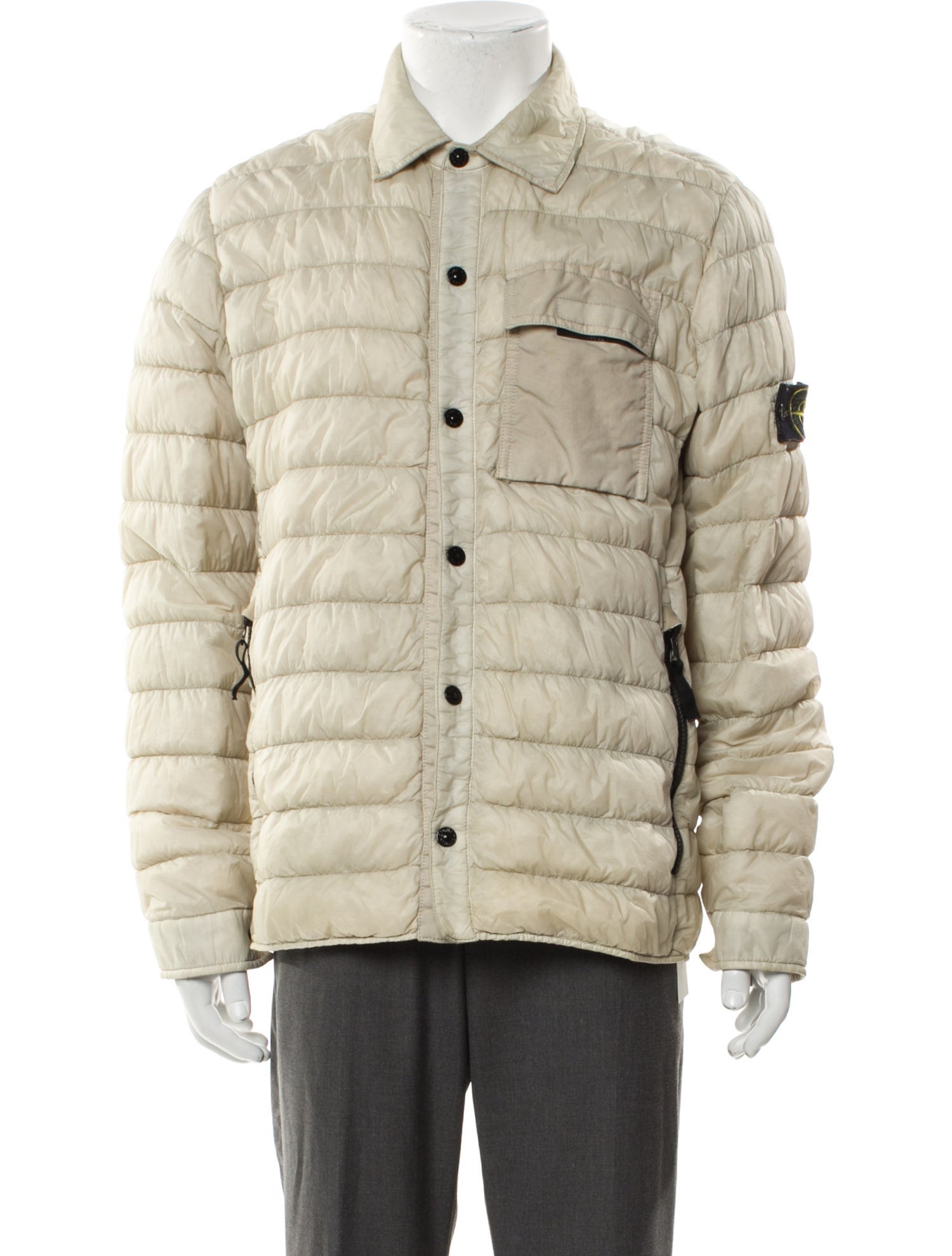 Stone Island Garment Dyed Down Overshirt Puffer Coat