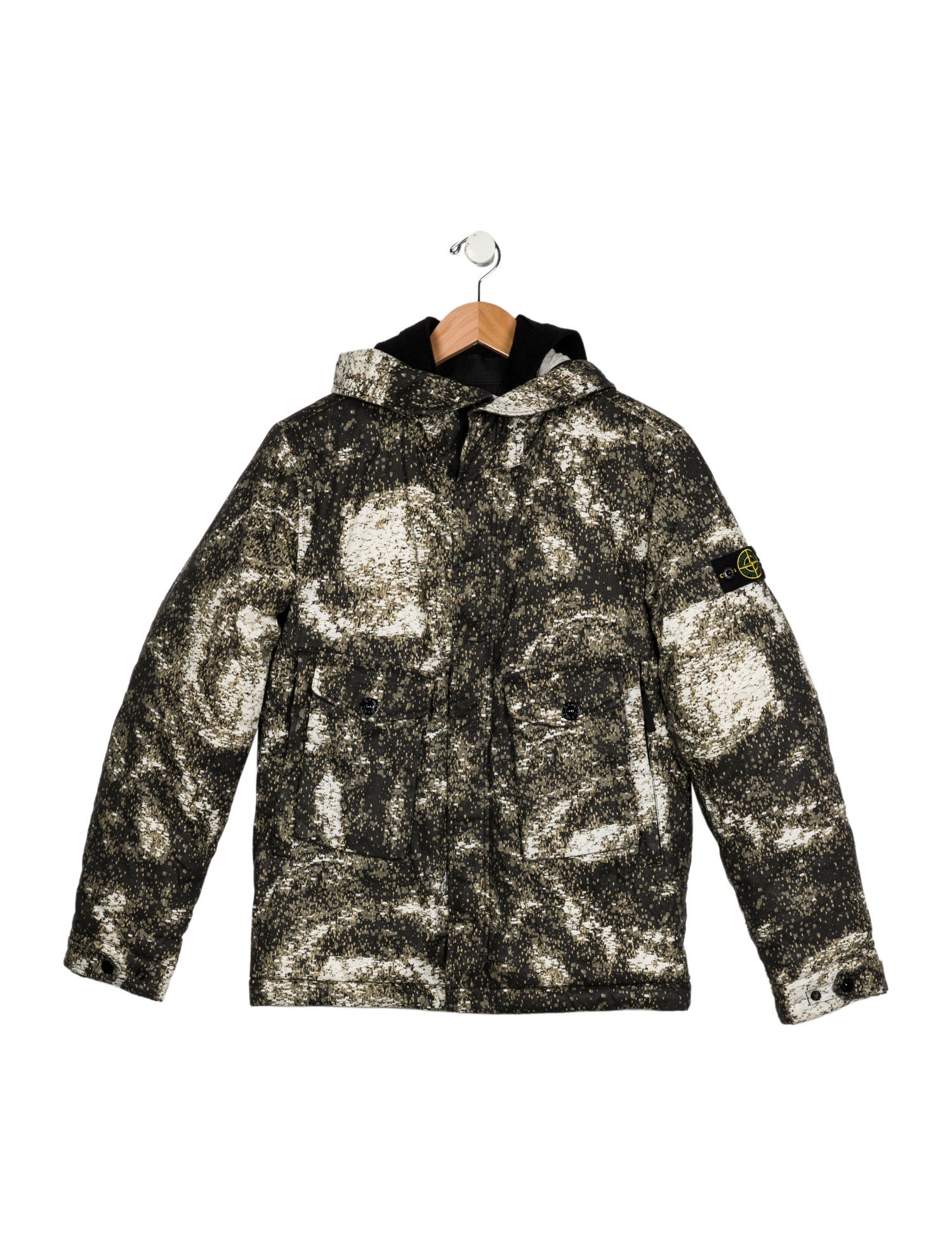 Stone Island Boys' Camo Utility Coat w/Tags