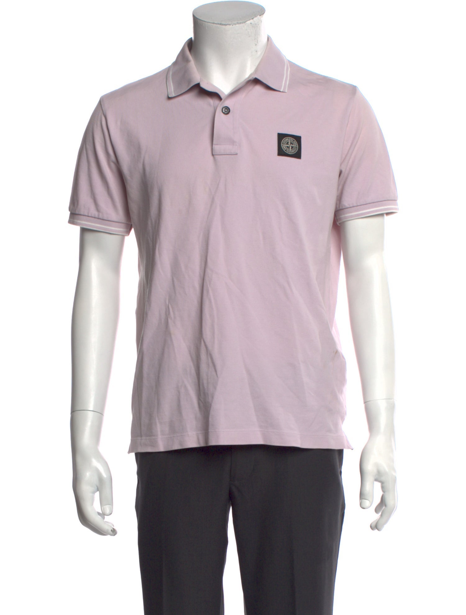 Stone Island Collar Short Sleeve Polo Shirt