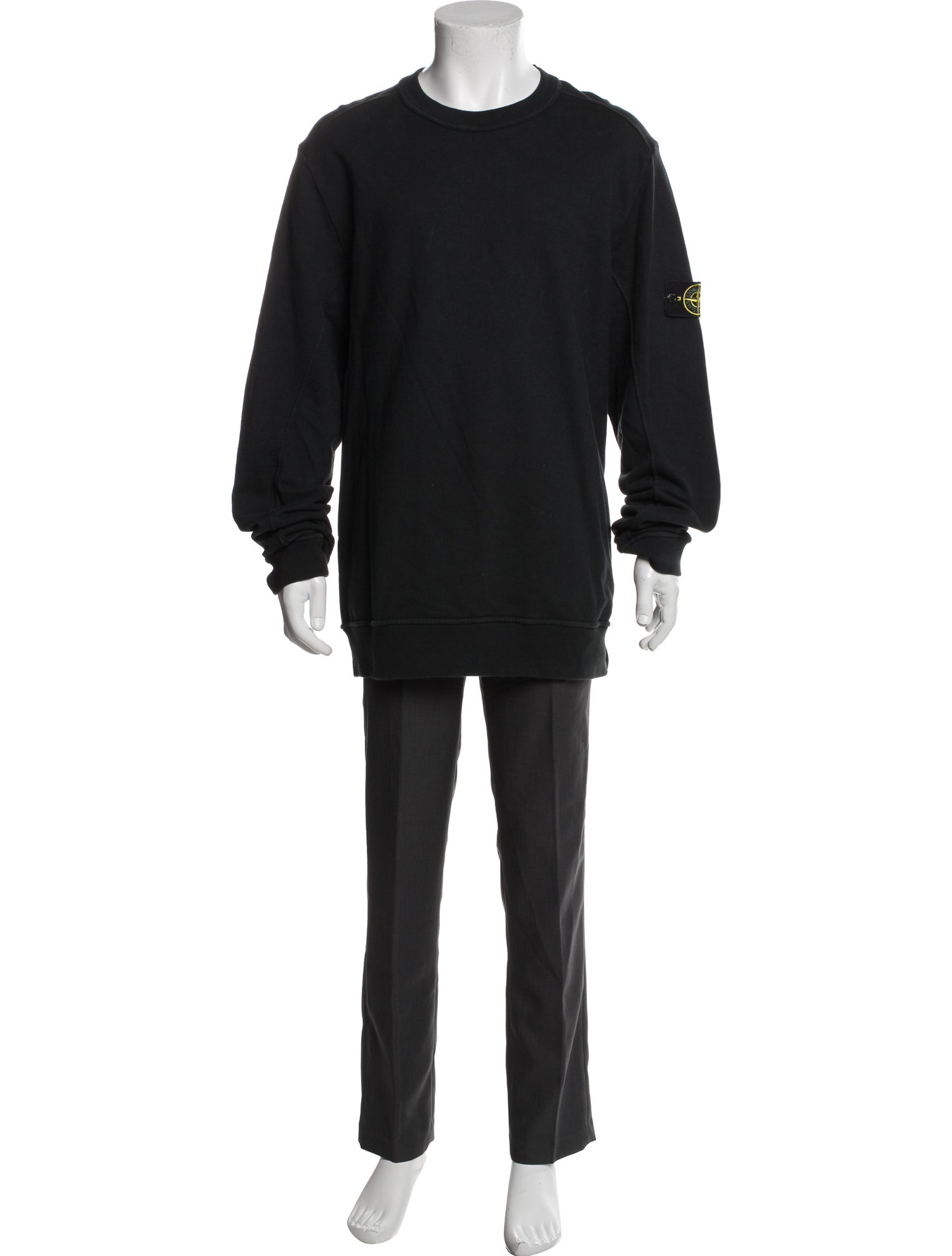 Stone Island Crew Neck Long Sleeve Sweatshirt