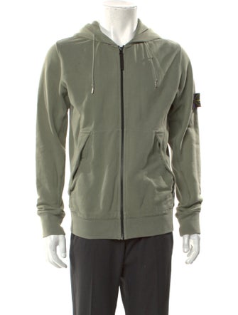 Stone Island V-Neck Long Sleeve Hoodie