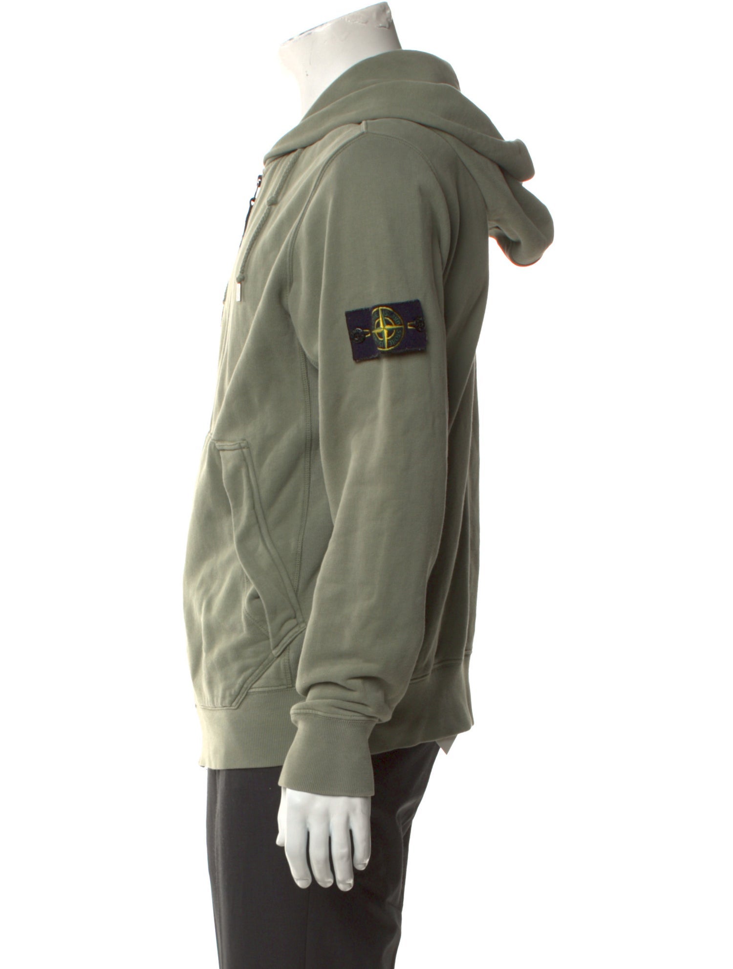 Stone Island V-Neck Long Sleeve Hoodie