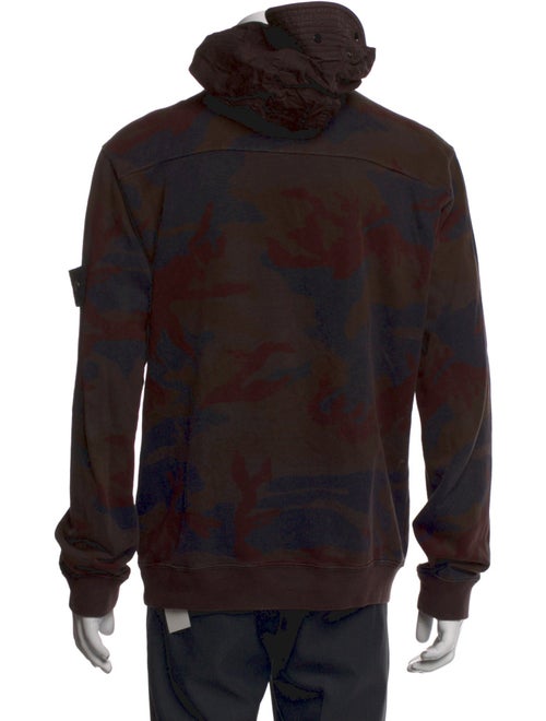 Stone Island Tie-Dye Print Mock Neck Hoodie