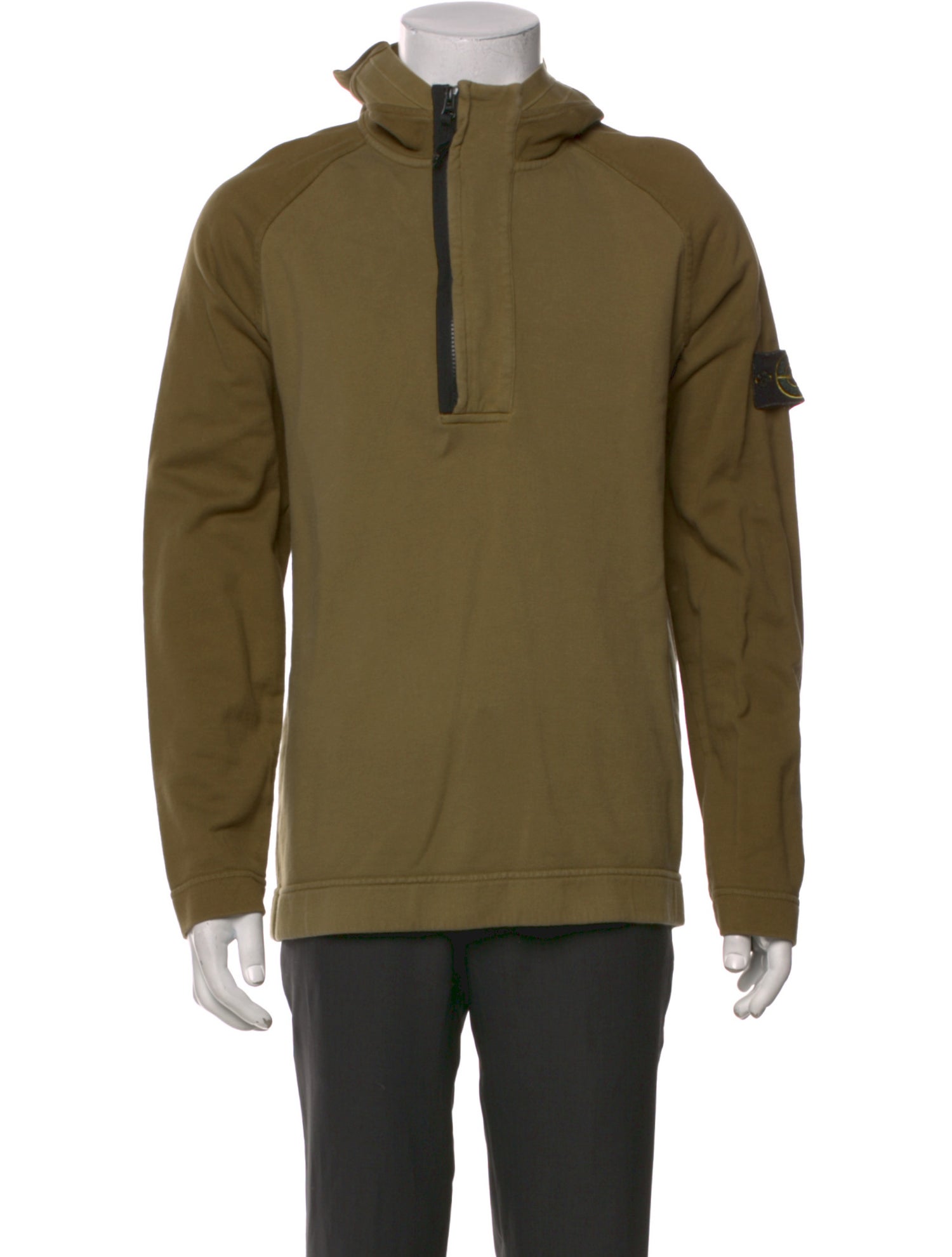 Stone Island Mock Neck Long Sleeve Hoodie