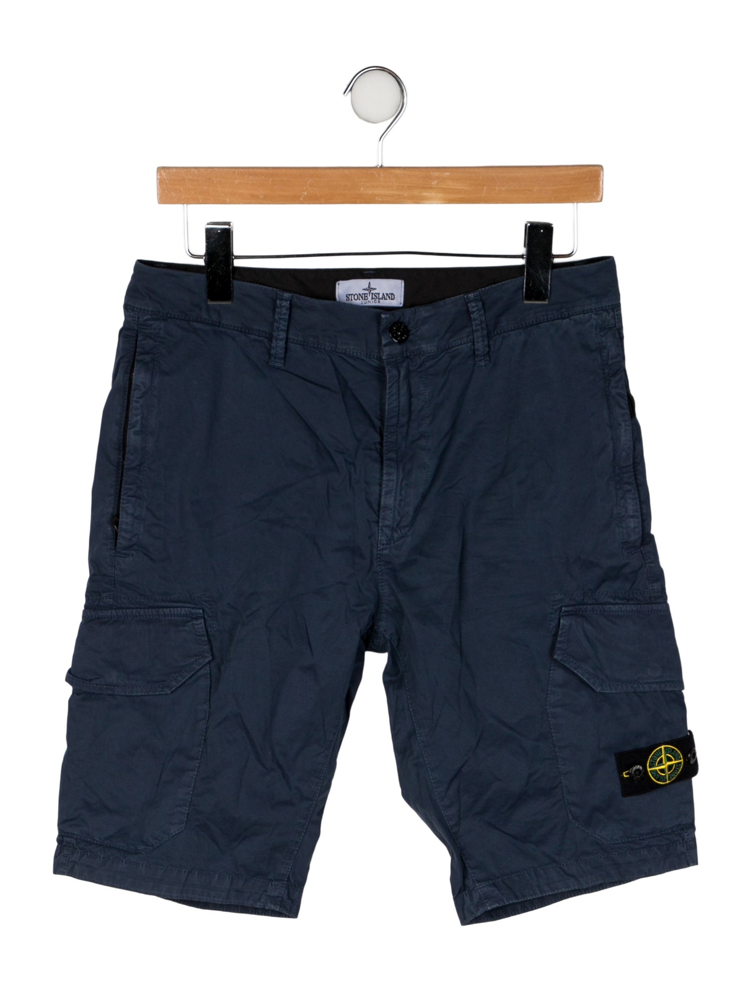 Stone Island Boys' Solid Cargo Shorts
