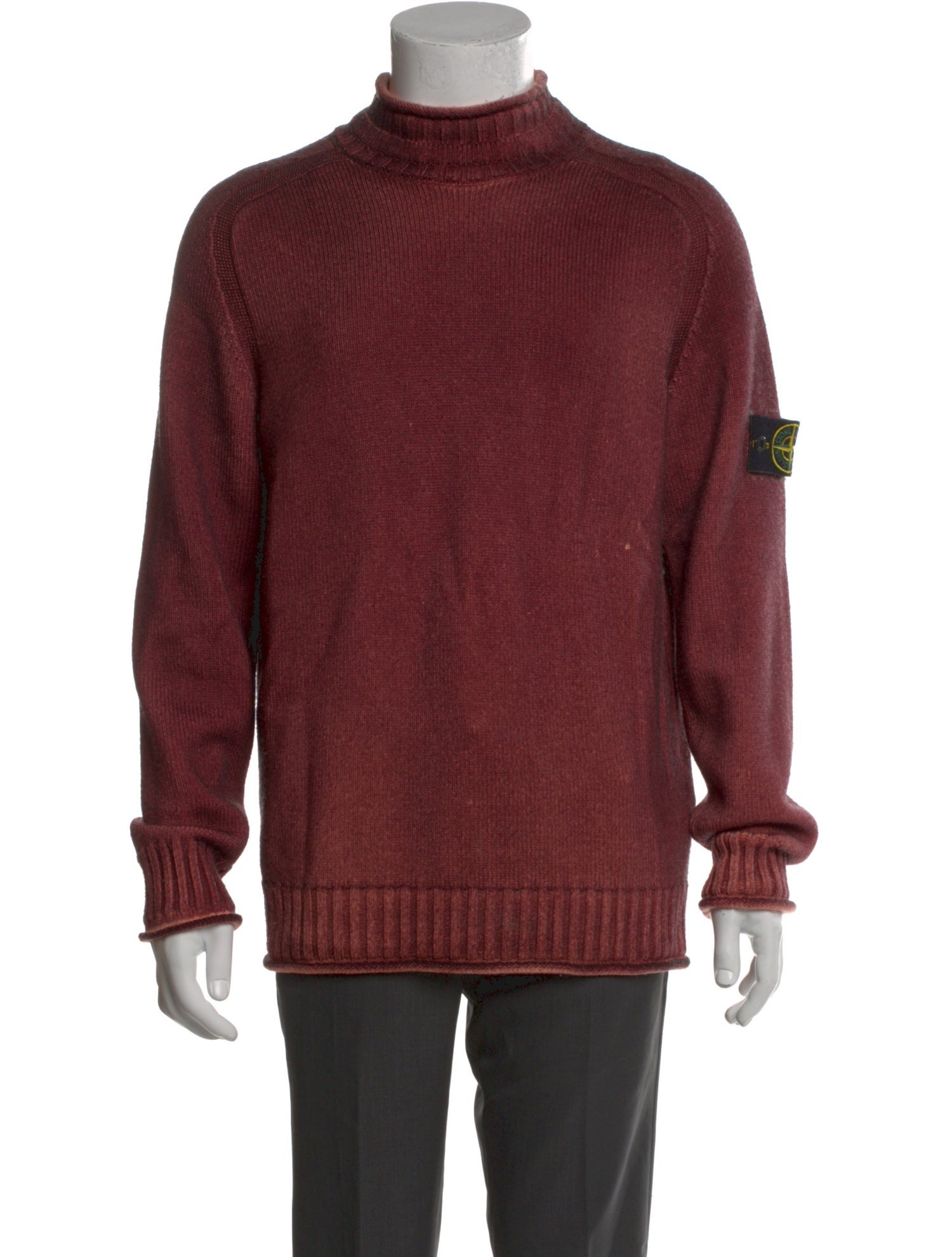 Stone Island Wool Mock Neck Pullover