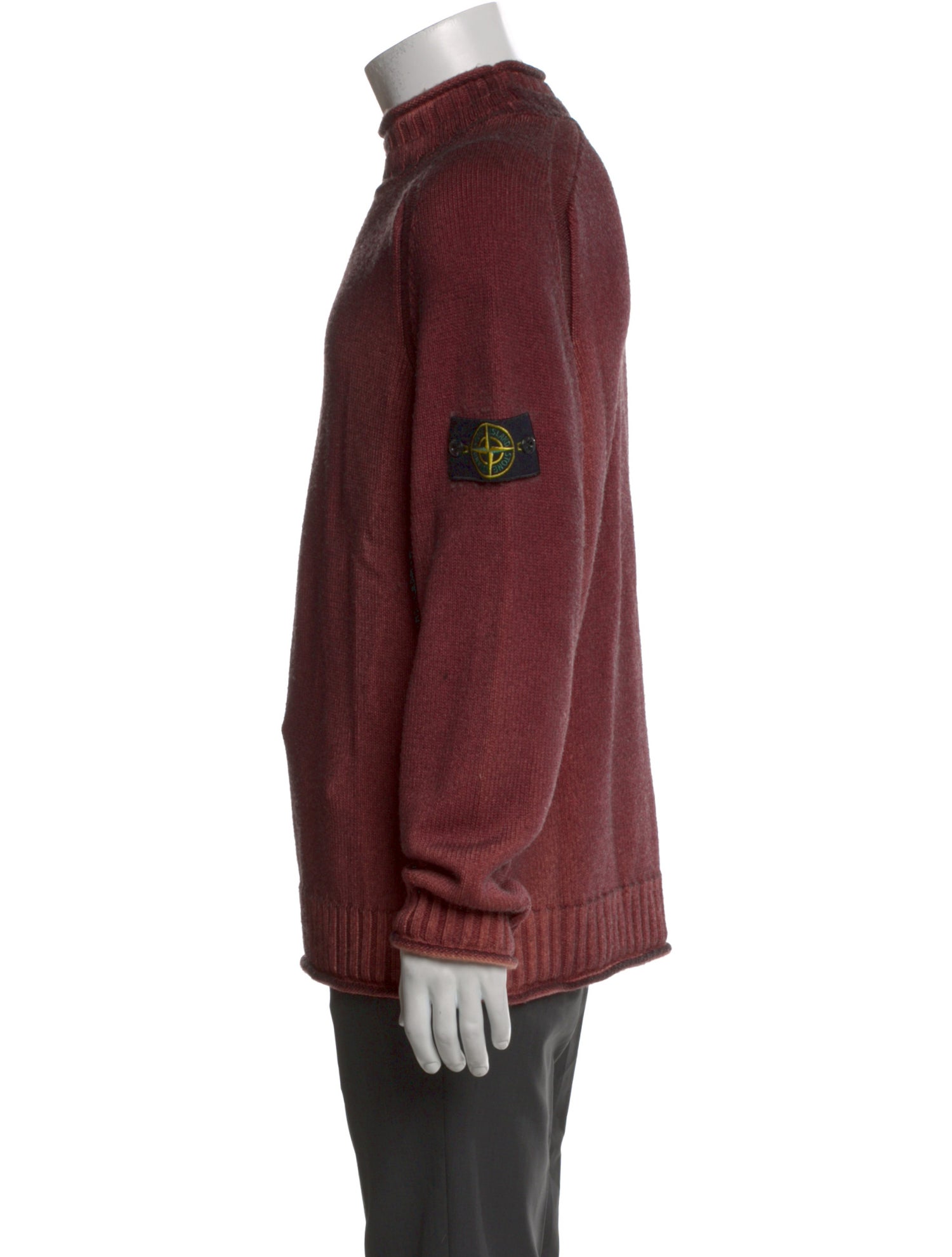 Stone Island Wool Mock Neck Pullover