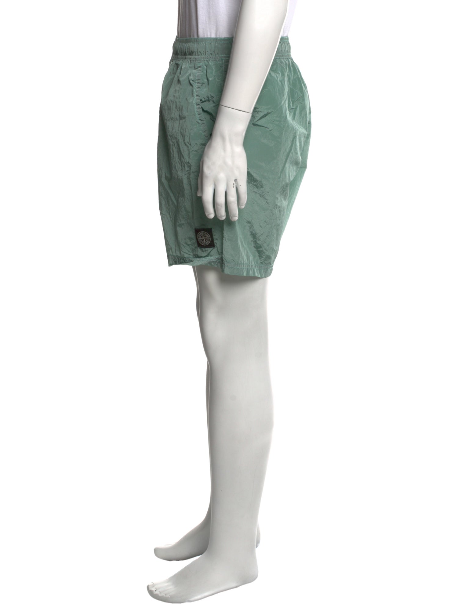 Stone Island Embroidered Accent Swim Trunks