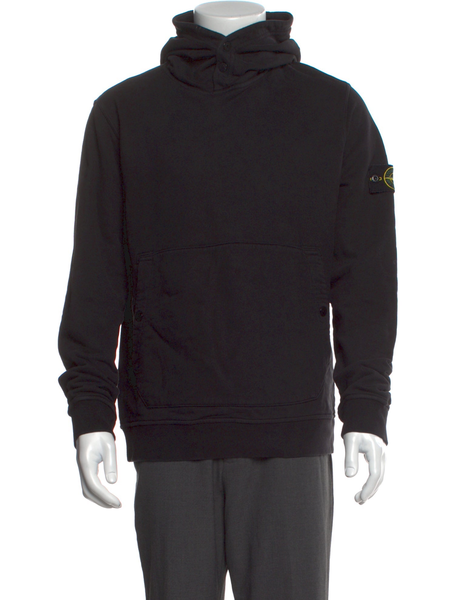 Stone Island Mock Neck Long Sleeve Hoodie