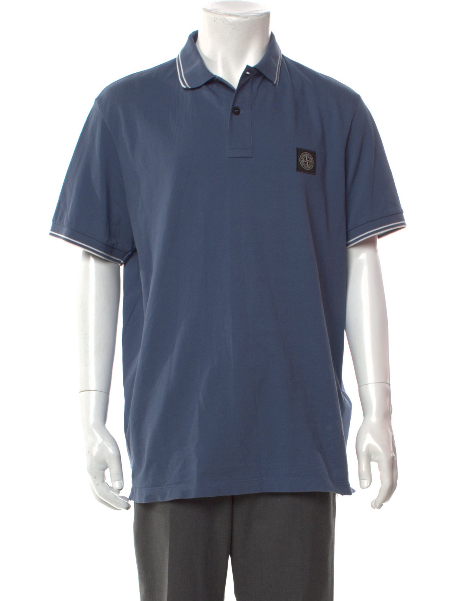 Stone Island Collar Short Sleeve Polo Shirt