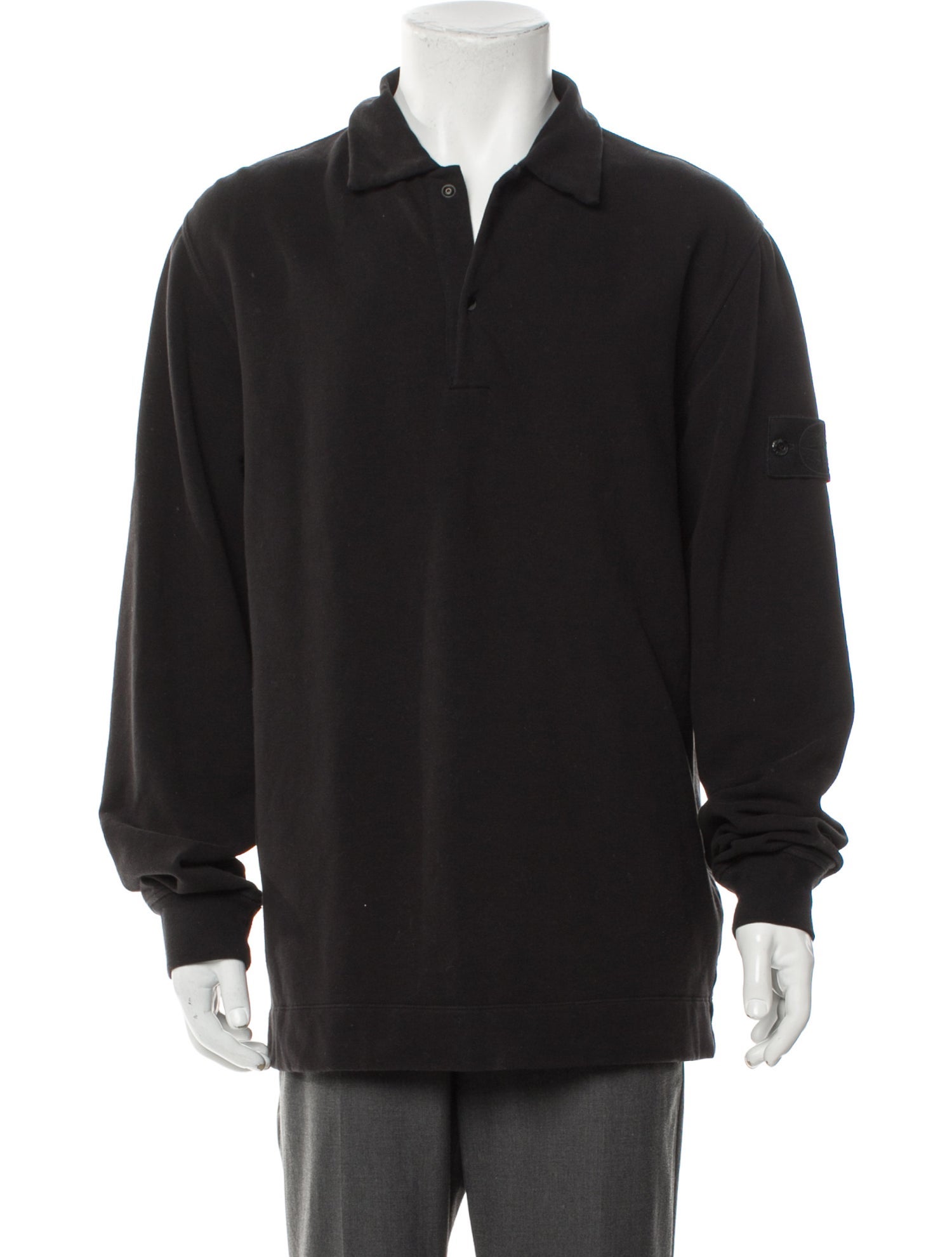 Stone Island Collar Long Sleeve Polo Sweater