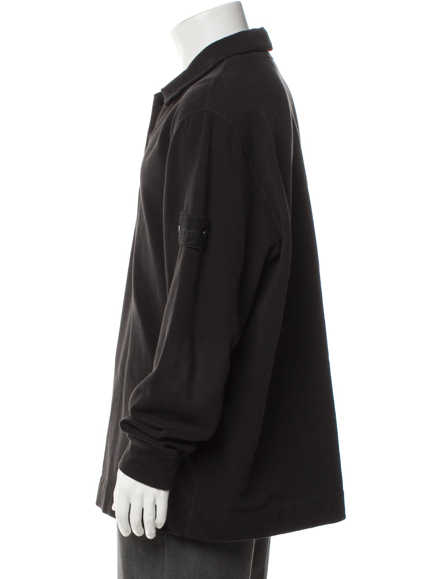 Stone Island Collar Long Sleeve Polo Sweater