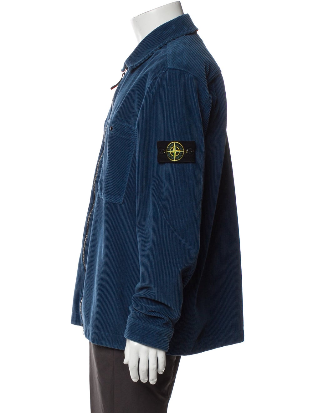 Stone Island Jacket Blue Collar Patch Pockets - image 2