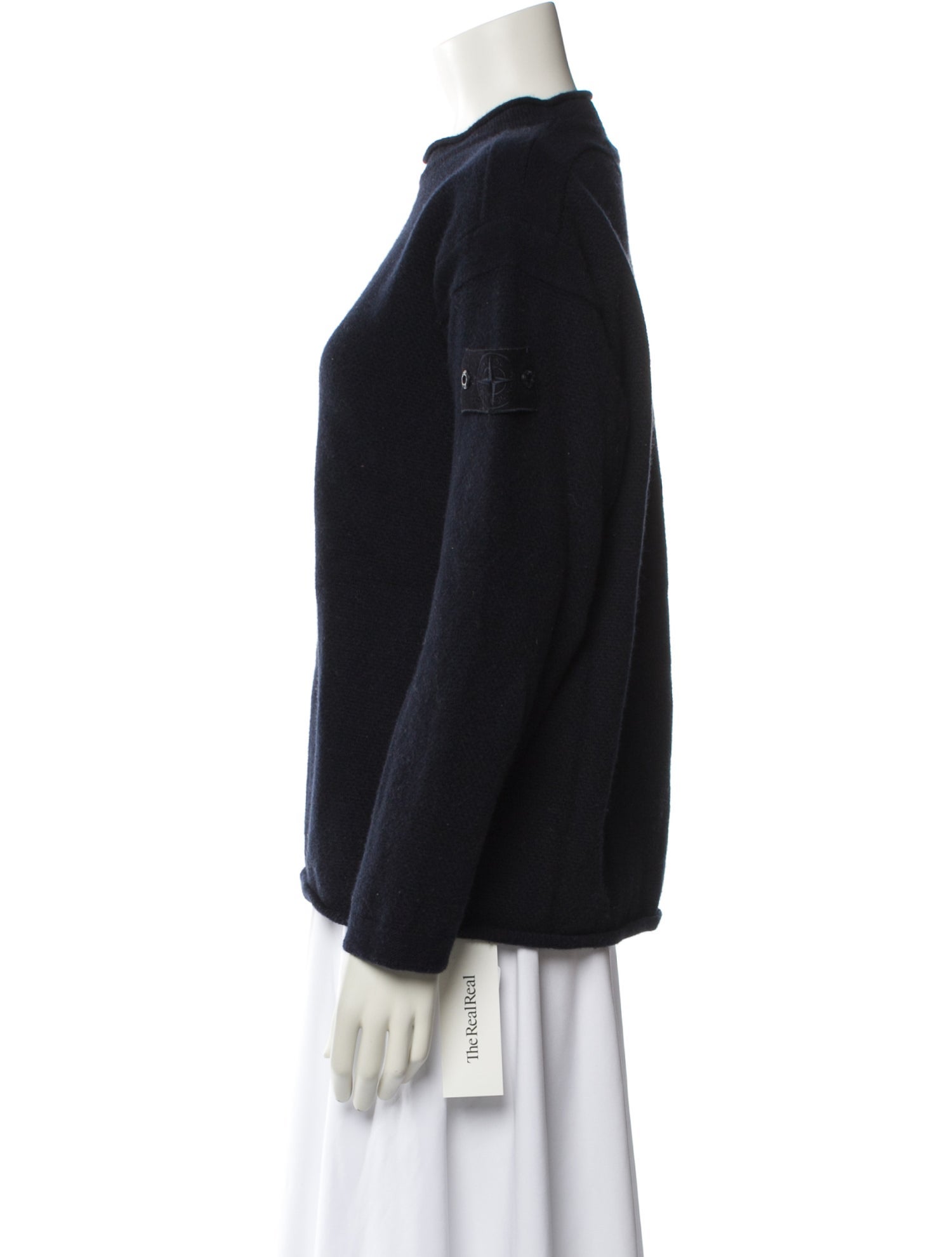 Stone Island Virgin Wool Crew Neck Sweater