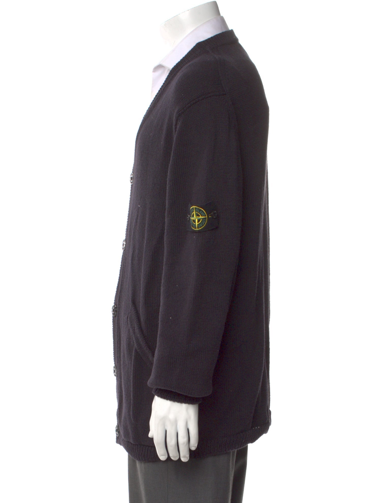 Stone Island V-Neck Long Sleeve Cardigan
