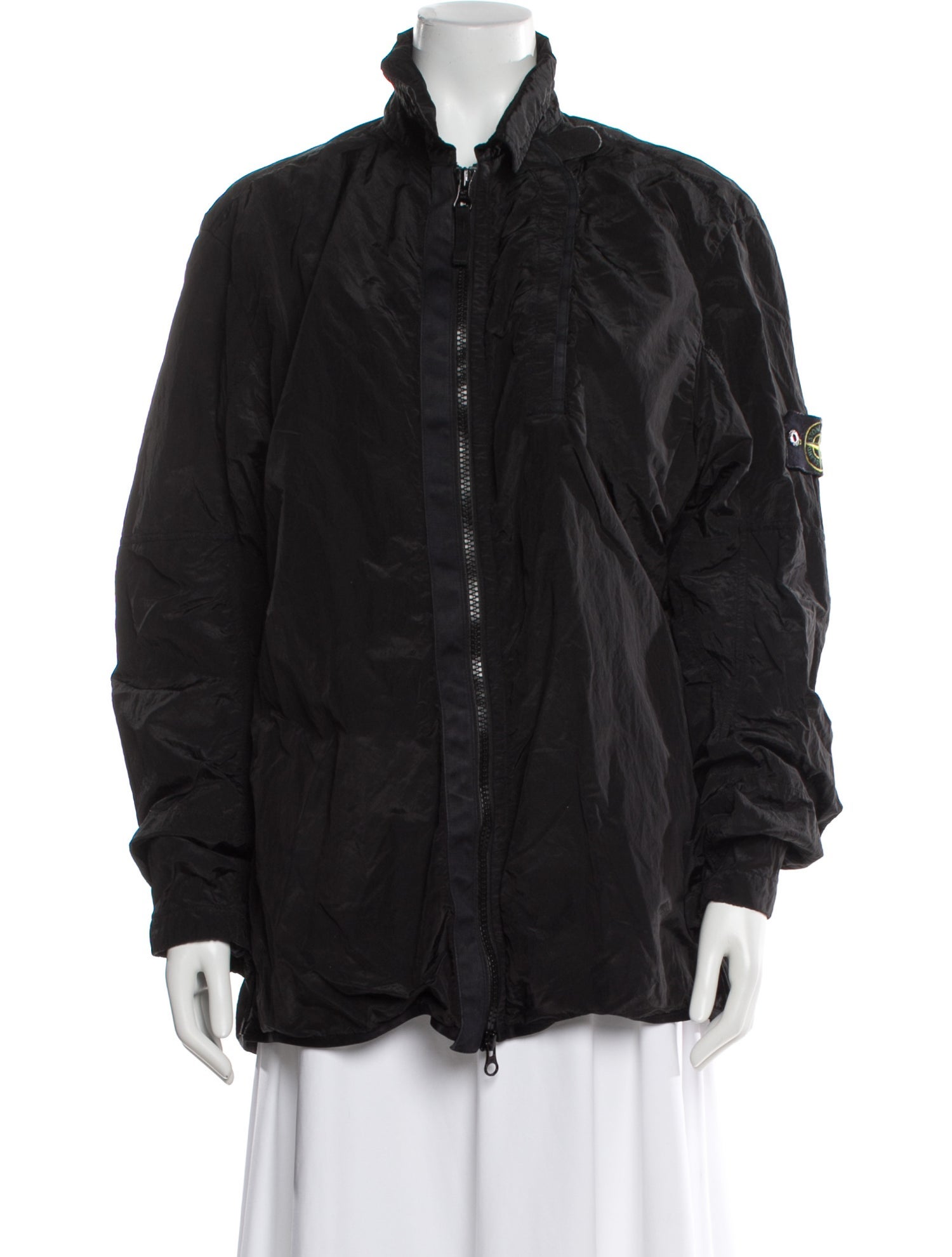 Stone Island Nylon Faux Fur Coat
