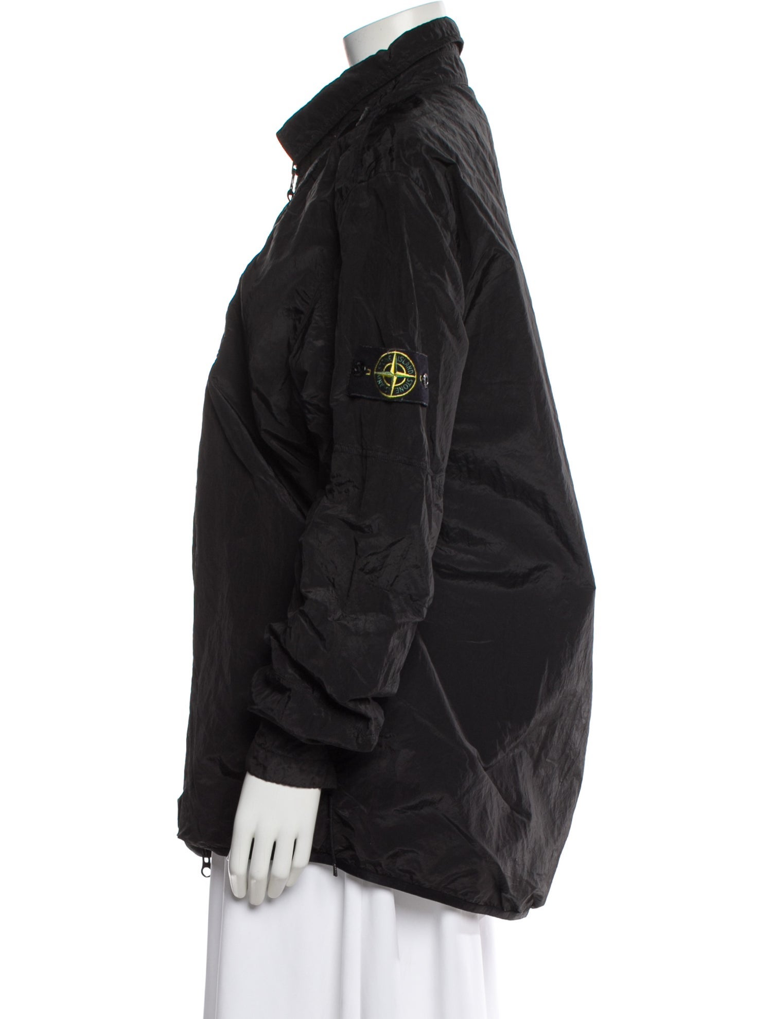 Stone Island Nylon Faux Fur Coat