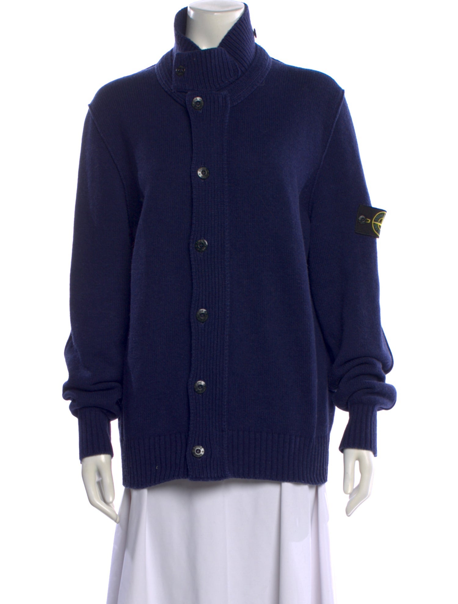 Stone Island Wool Mock Neck Sweater