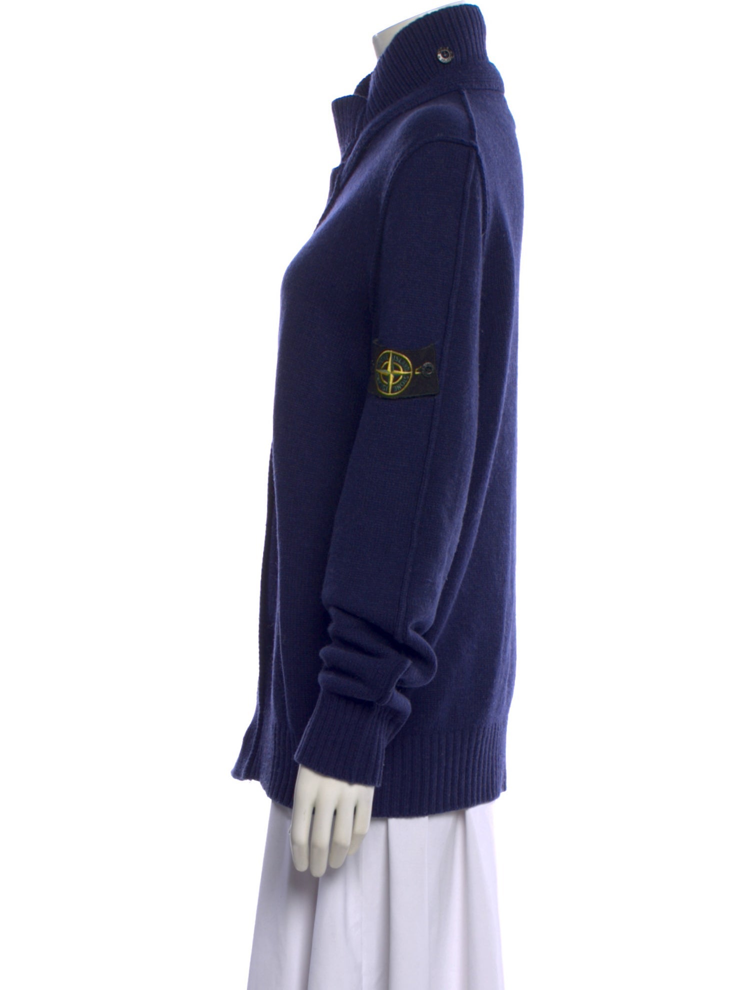 Stone Island Wool Mock Neck Sweater