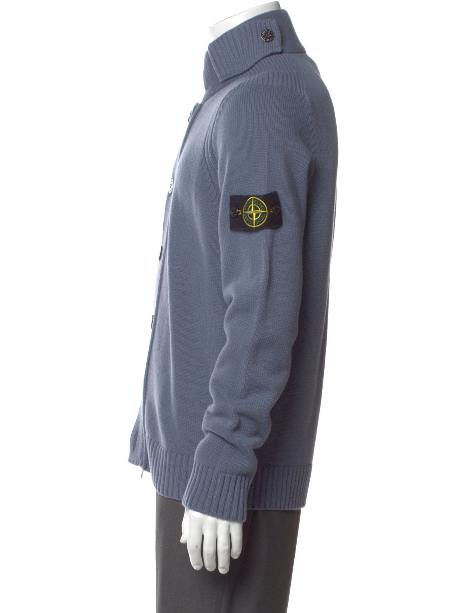 Stone Island Wool Mock Neck Cardigan w/ Tags