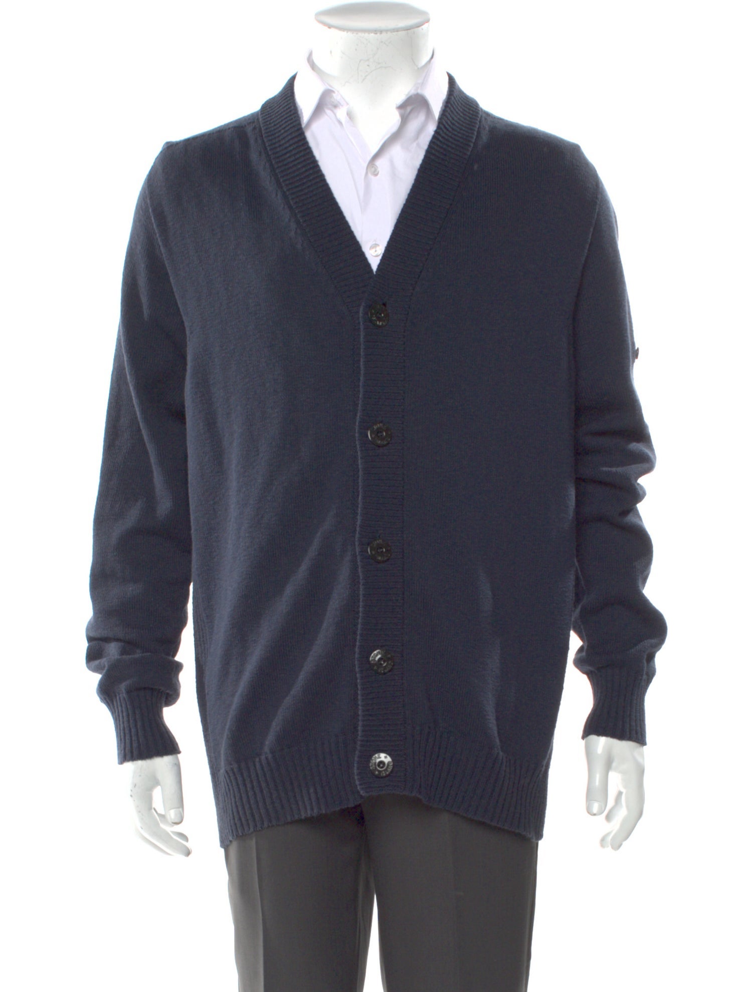 Stone Island V-Neck Long Sleeve Cardigan