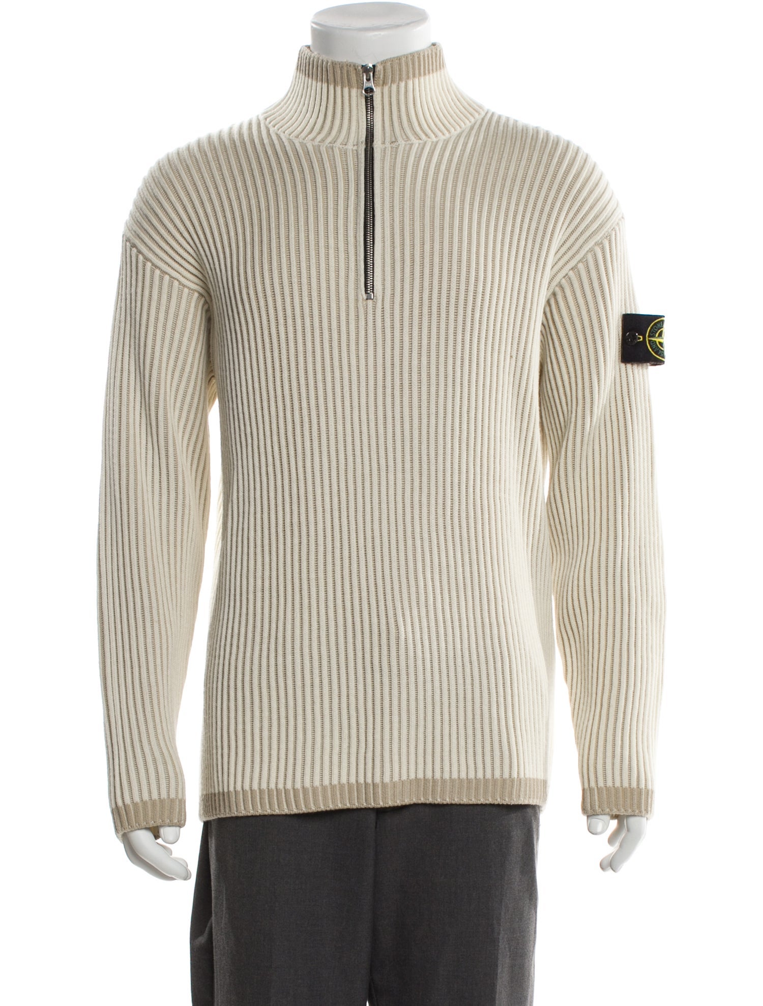 Stone Island Virgin Wool Turtleneck Cardigan w/ Tags