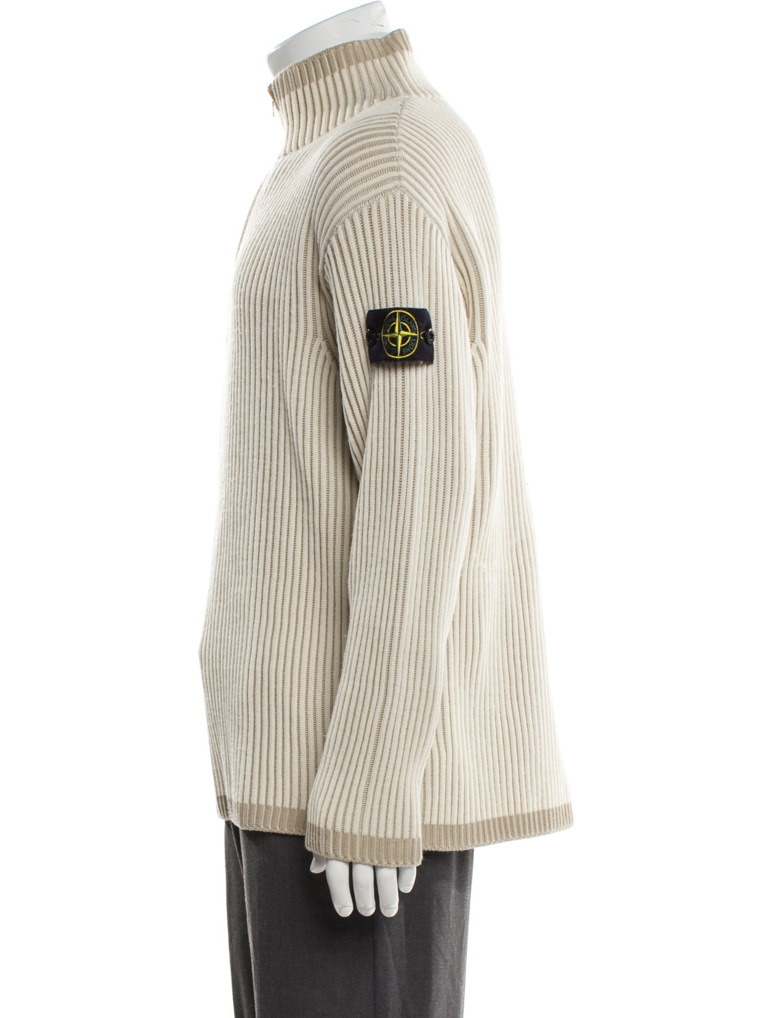 Stone Island Virgin Wool Turtleneck Cardigan w/ Tags