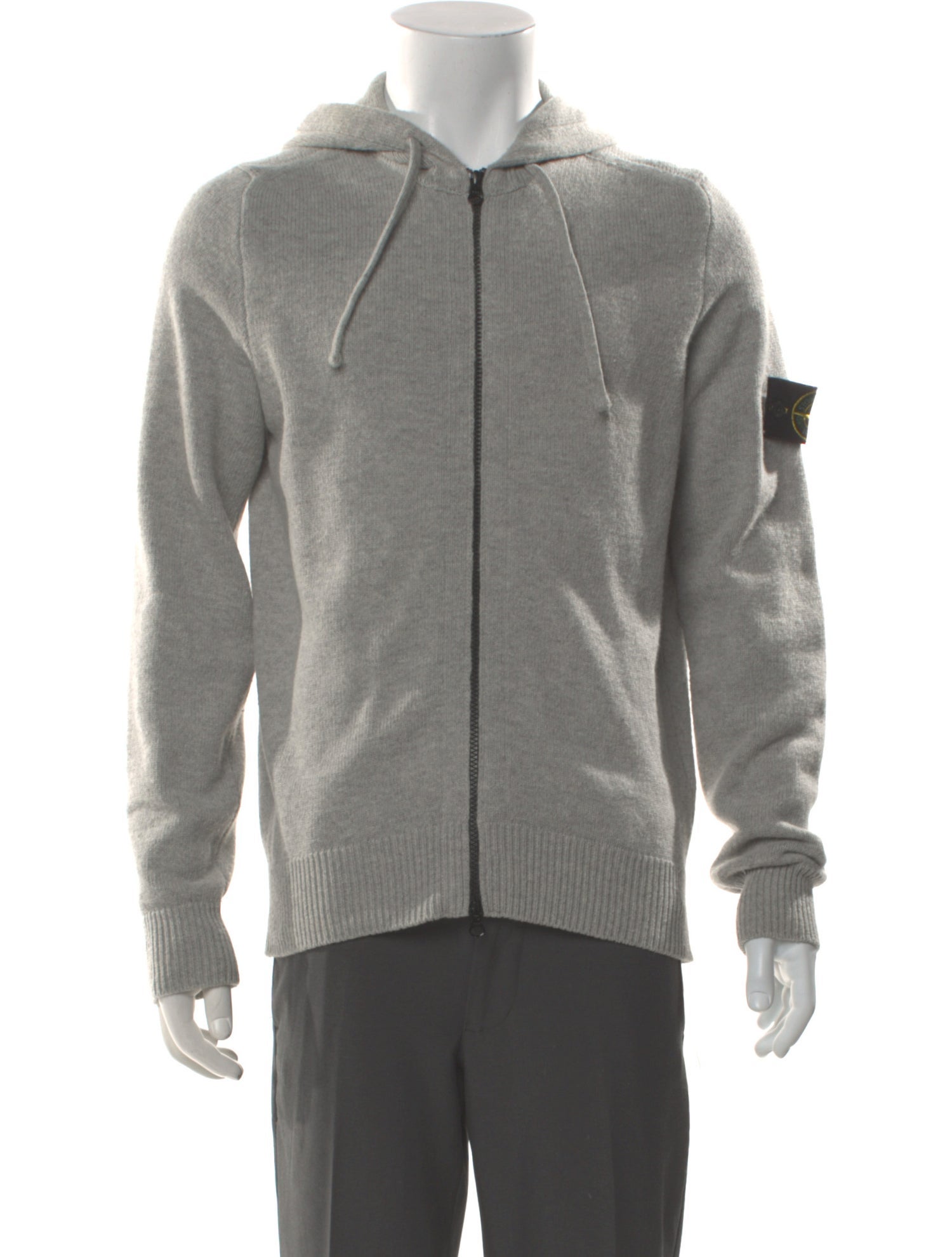 Stone Island Wool Mock Neck Cardigan