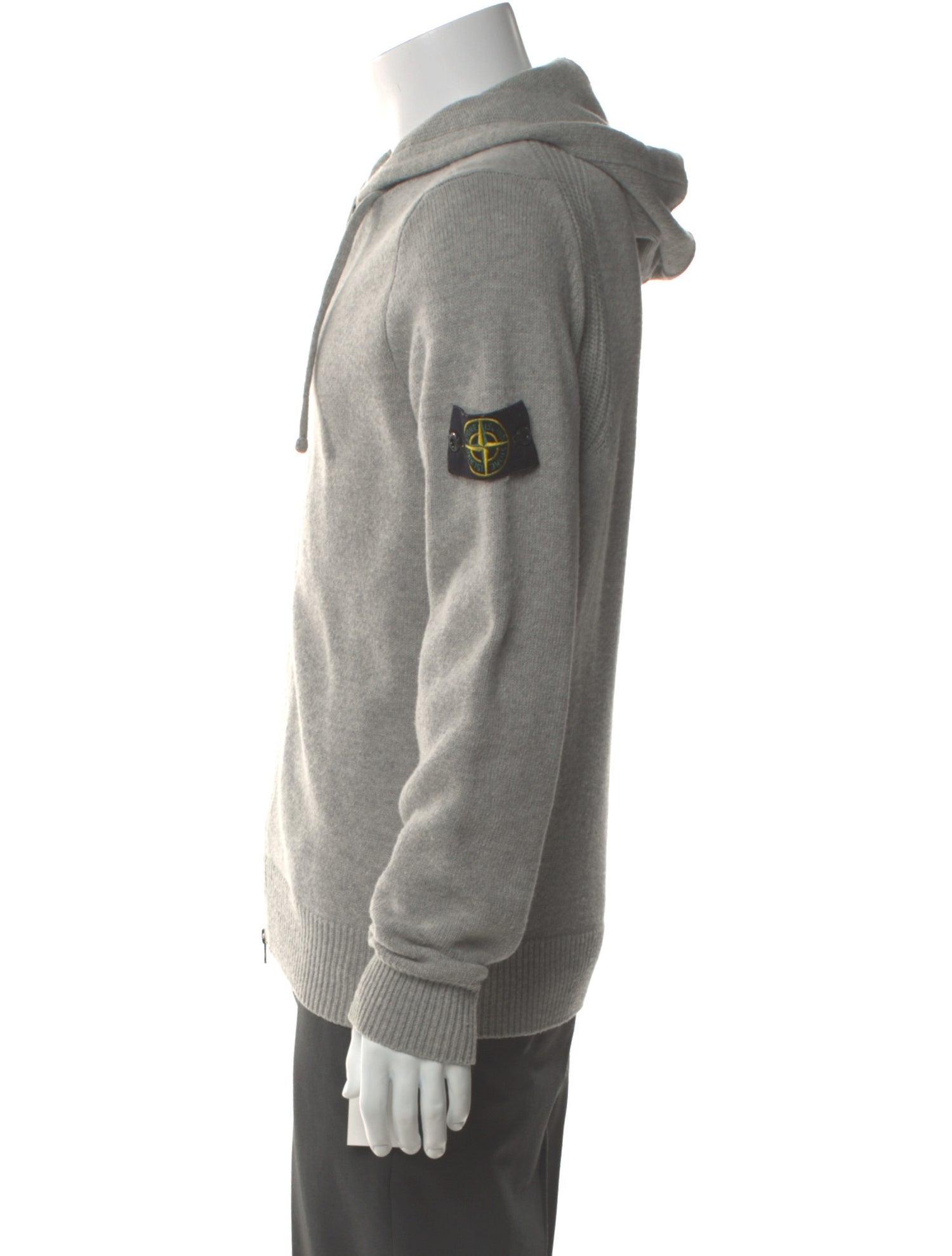 Stone Island Wool Mock Neck Cardigan