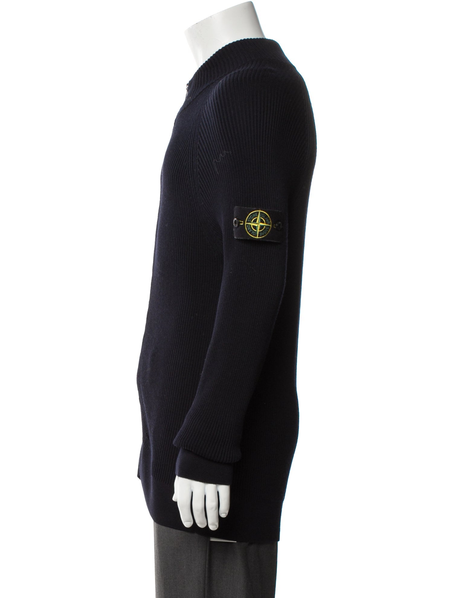 Stone Island Mock Neck Long Sleeve Cardigan