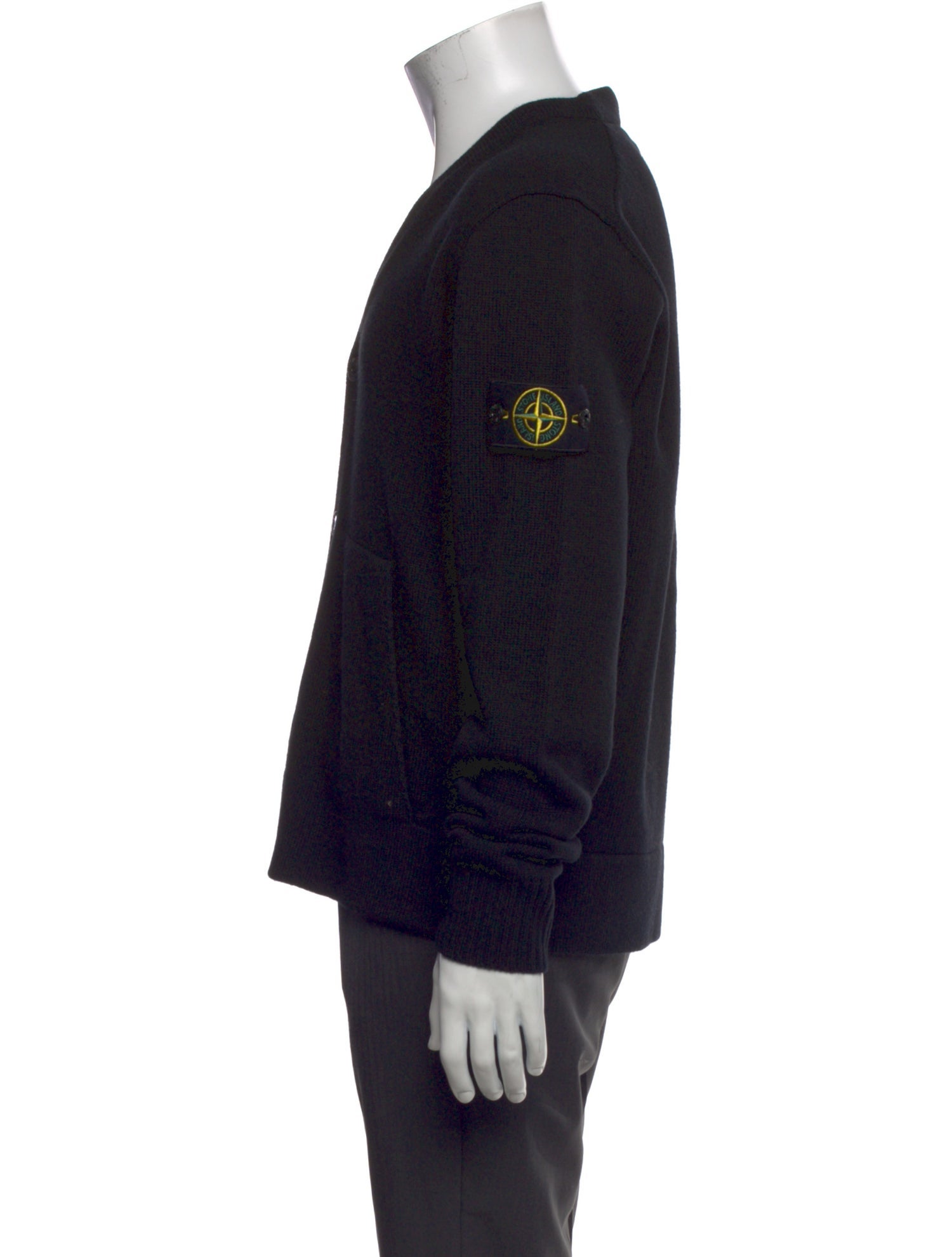 Stone Island Virgin Wool V-Neck Cardigan w/ Tags