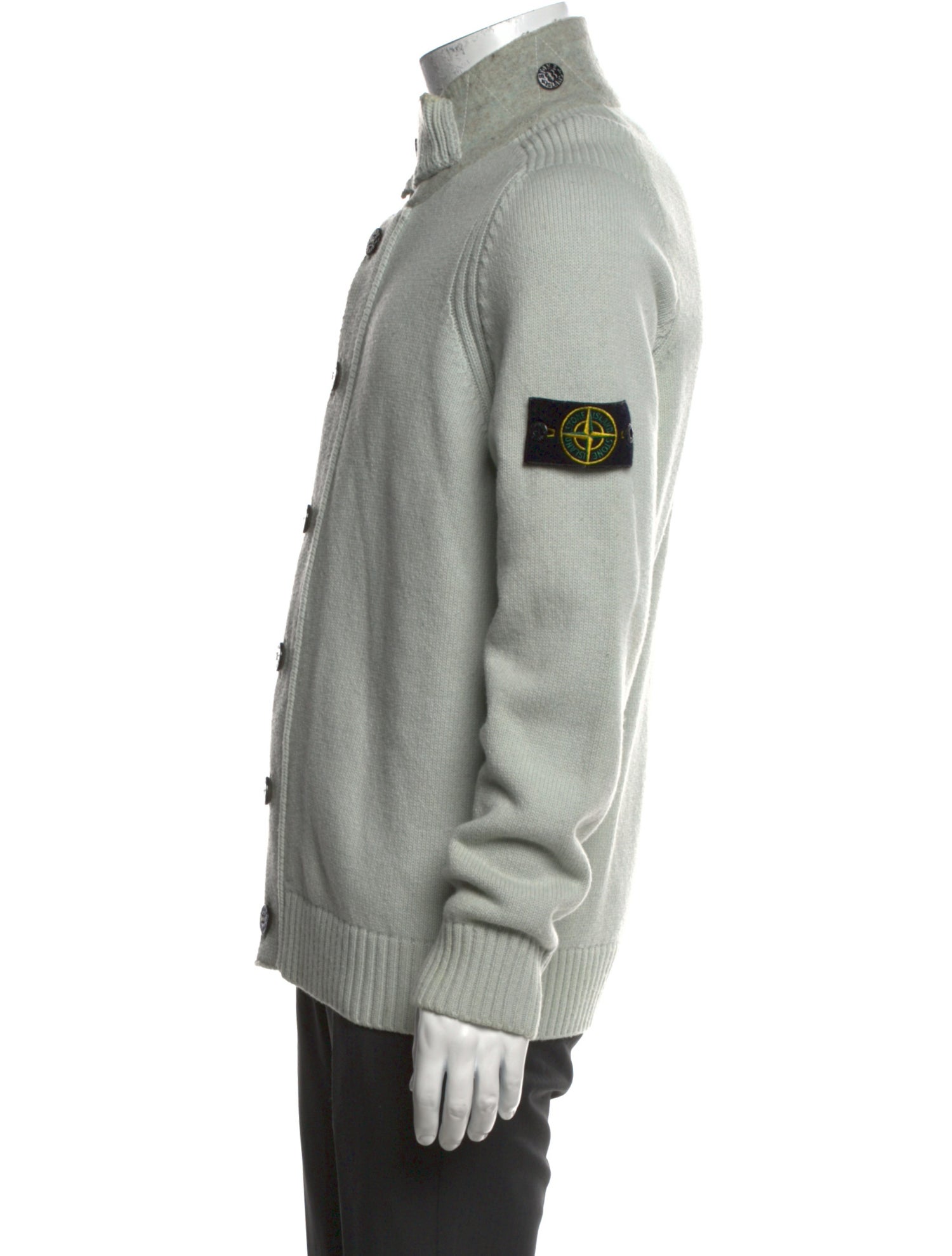 Stone Island Collar Long Sleeve Cardigan