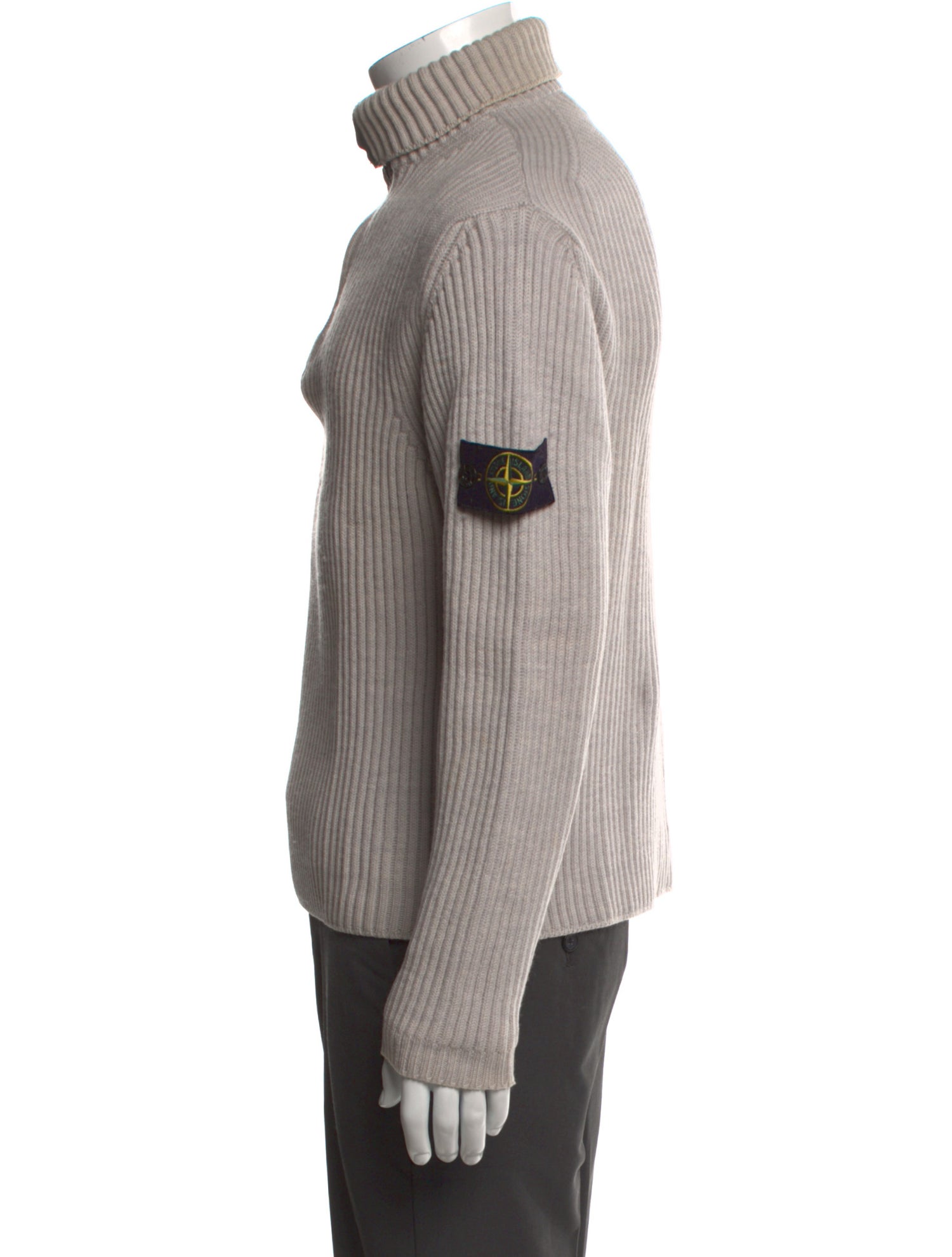 Stone Island Wool Mock Neck Pullover