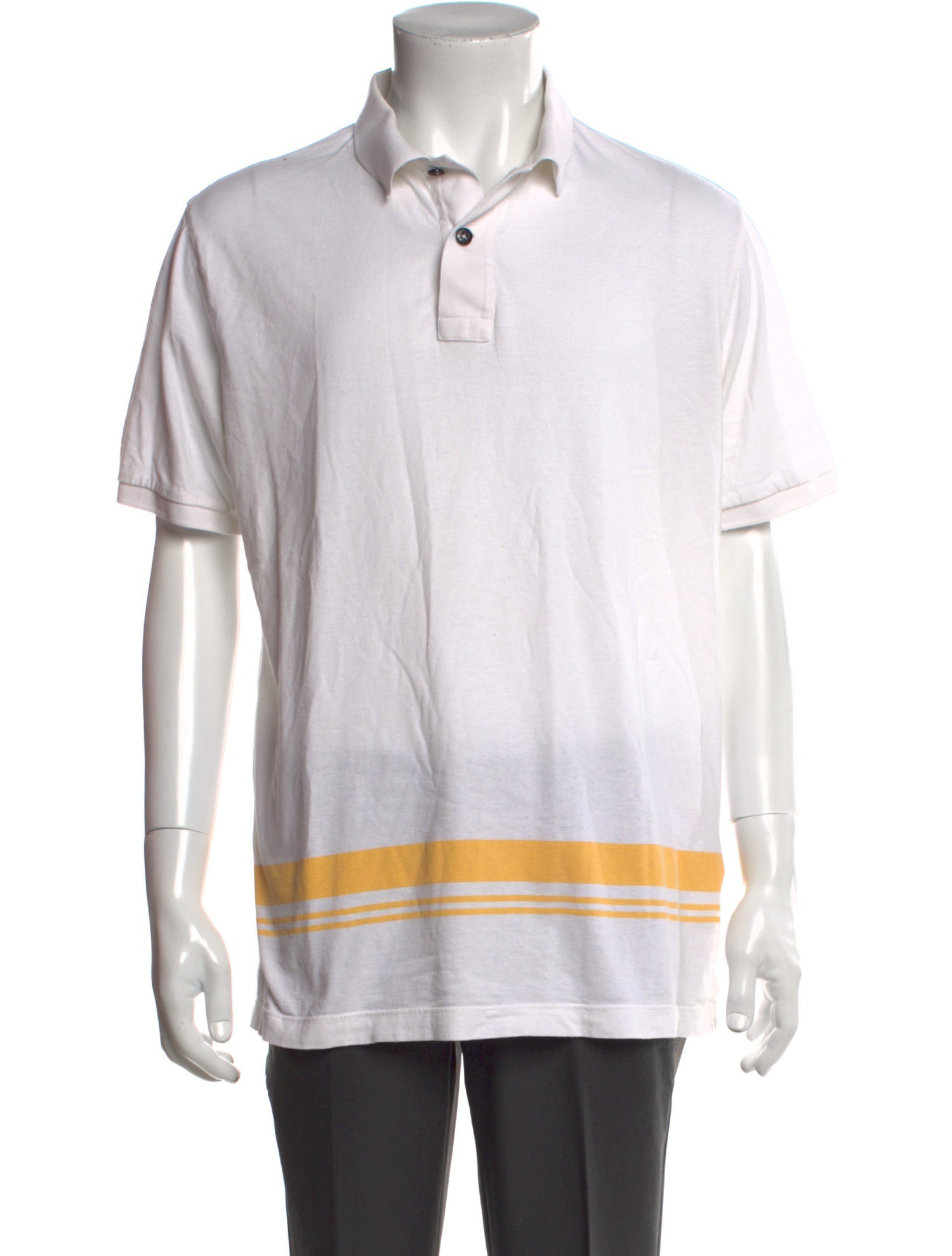 Stone Island Striped Collar Polo Shirt
