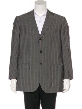 Isaia Striped Wool & Silk Blazer