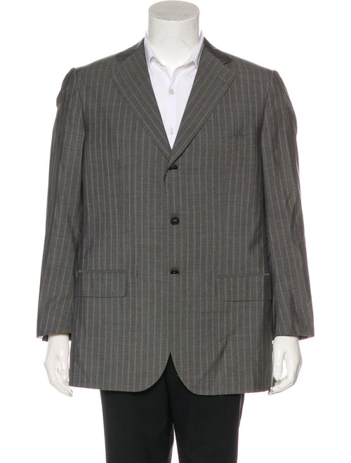 Isaia Striped Wool & Silk Blazer