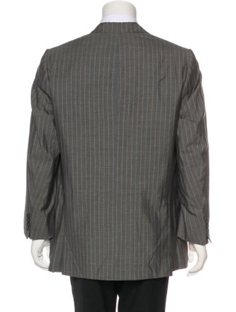 Isaia Striped Wool & Silk Blazer