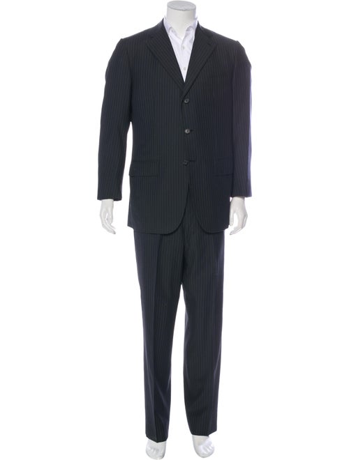 Isaia Pinstripe Wool Suit wool