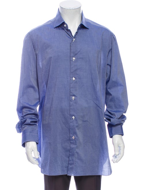 Isaia Long Sleeve Shirt Blue