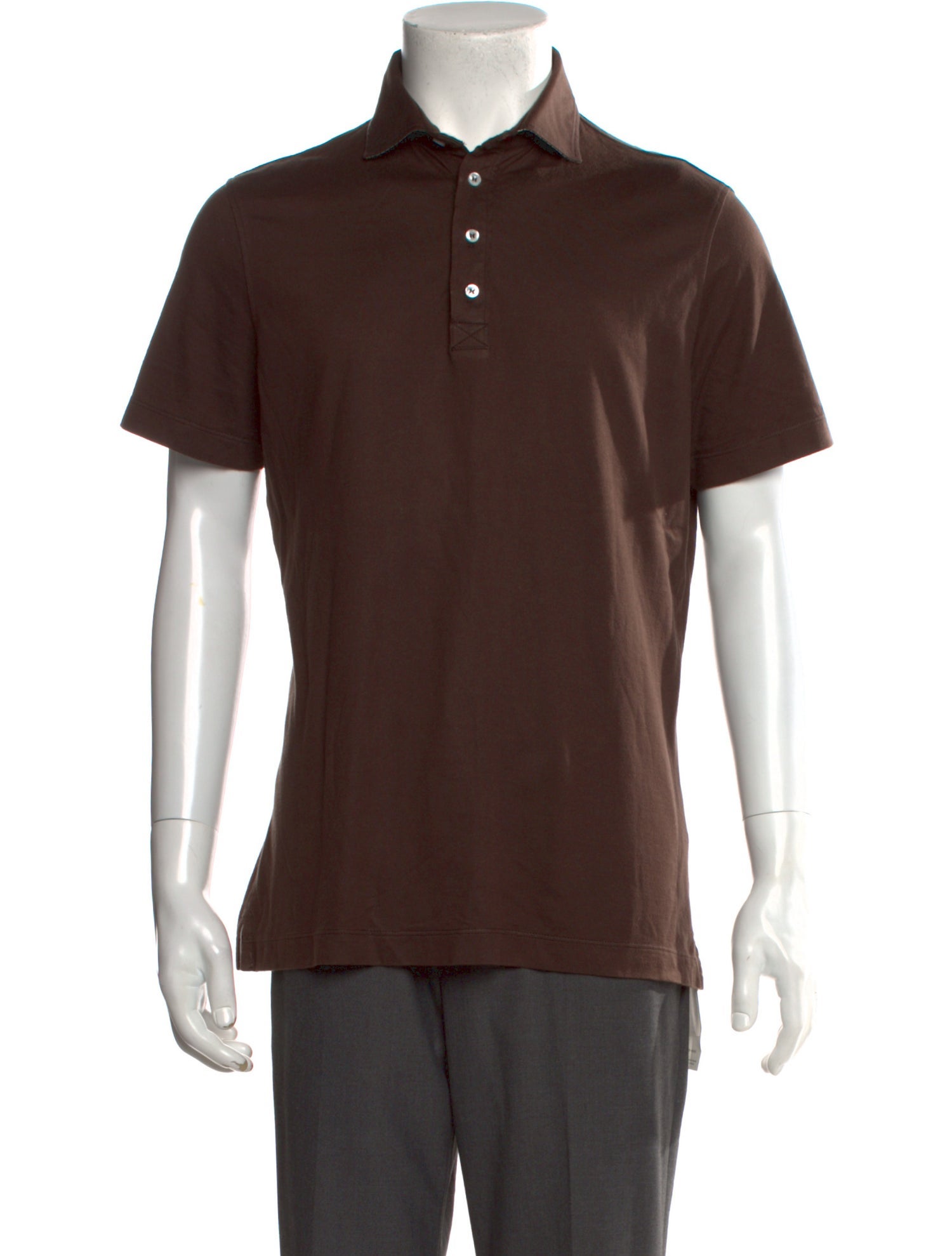 Isaia Collar Short Sleeve Polo Shirt