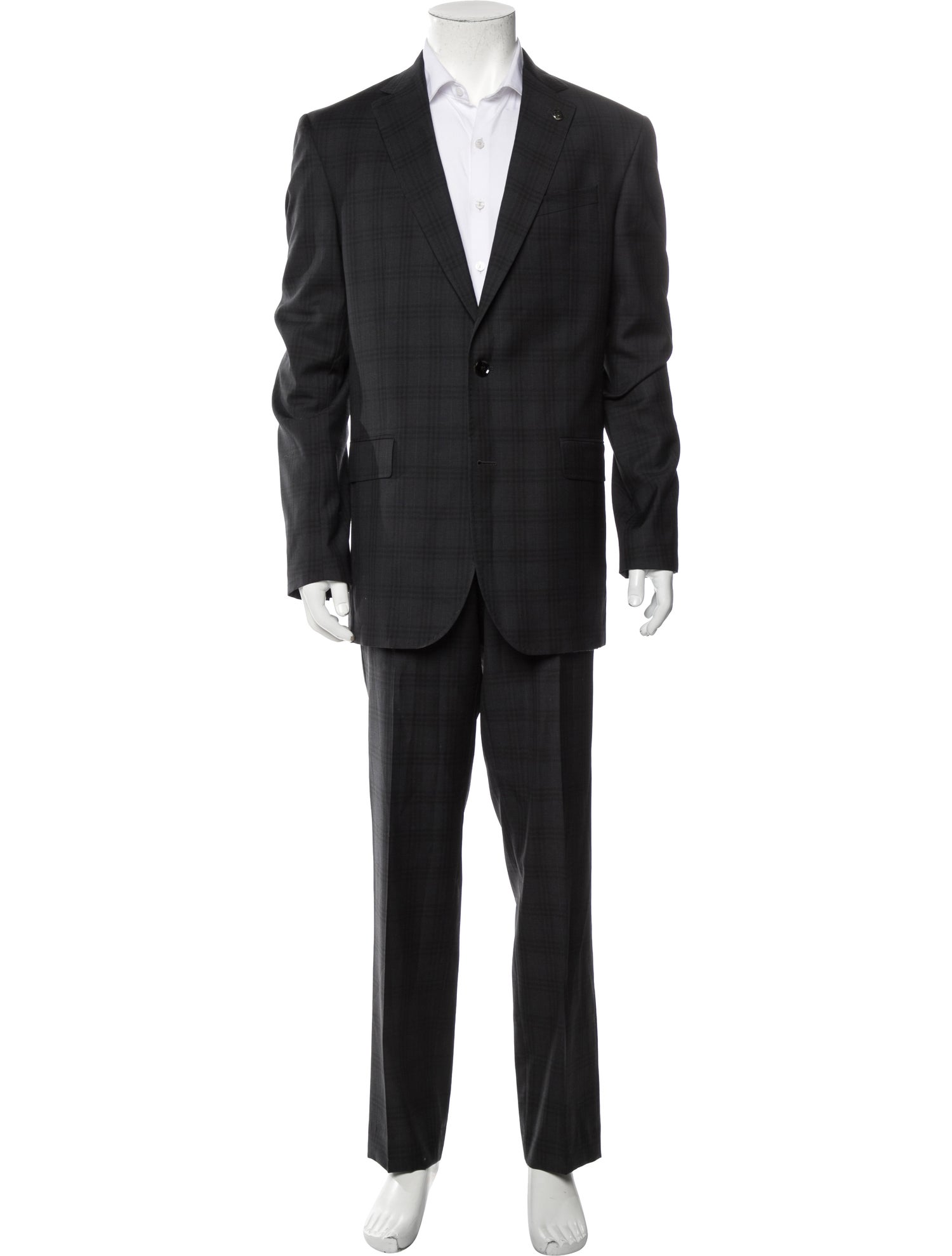 Ted Baker Wool Plaid Print Two-Piece Suit