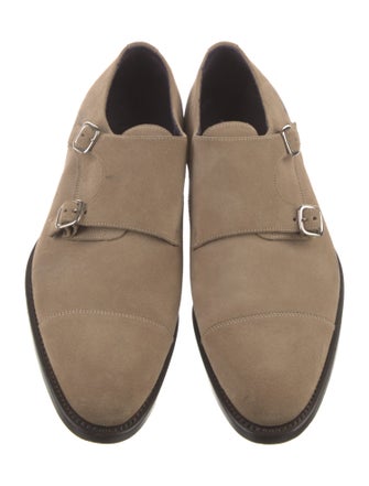 Isaia Suede Monk Straps