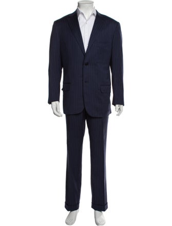 Isaia Wool Striped Two-Piece Suit