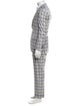 Isaia Wool Plaid Print Three-Piece Suit