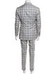Isaia Wool Plaid Print Three-Piece Suit