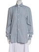 Isaia Plaid Print Long Sleeve Button-Up Top