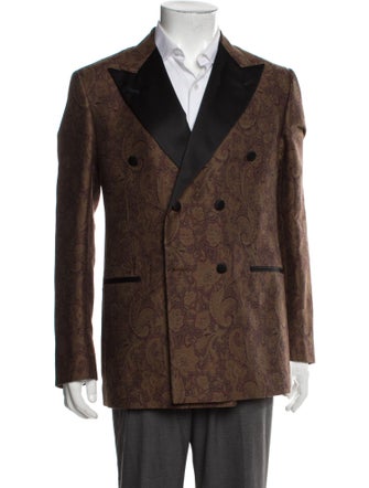 Isaia Wool Printed Blazer