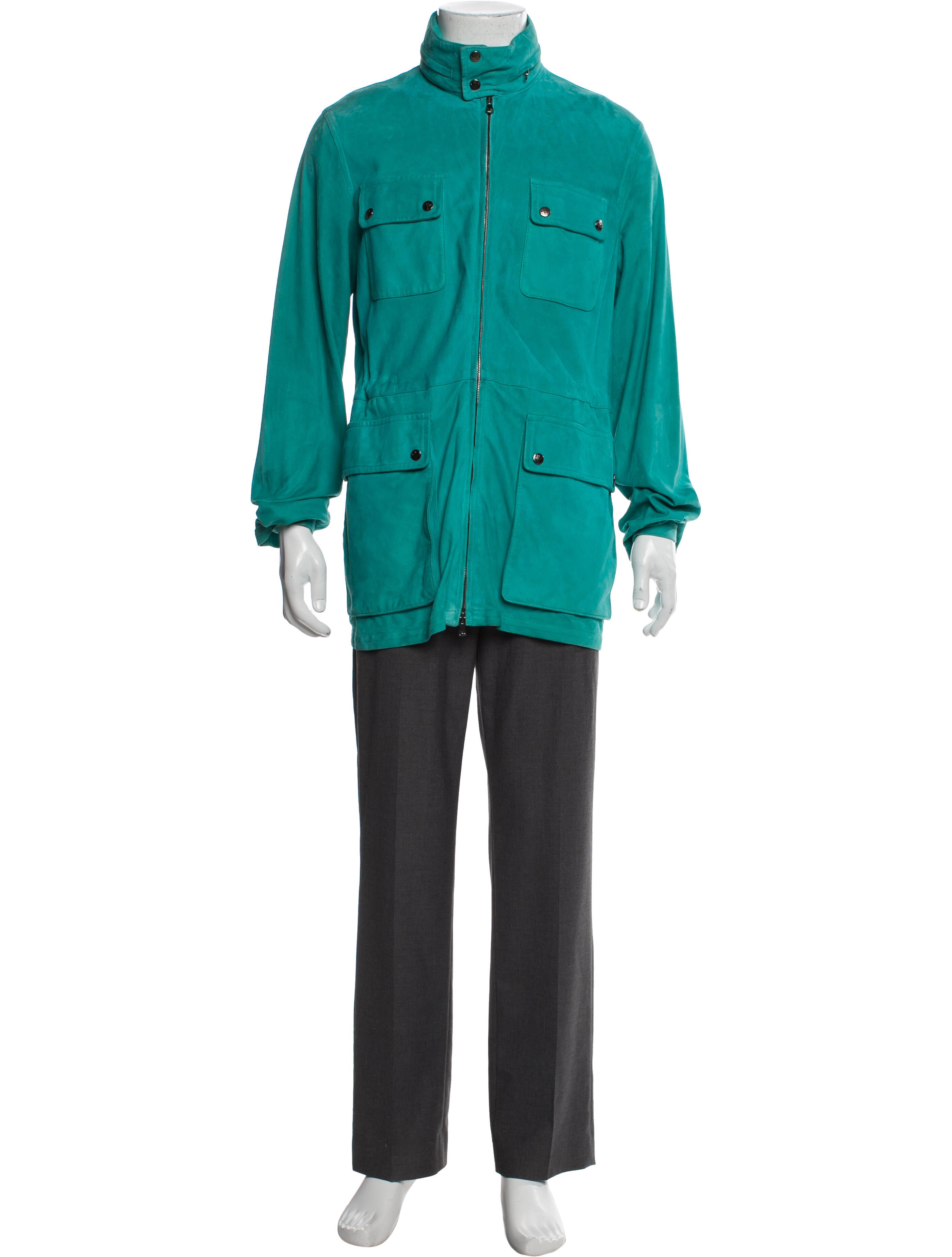 Isaia Lamb Leather Parka